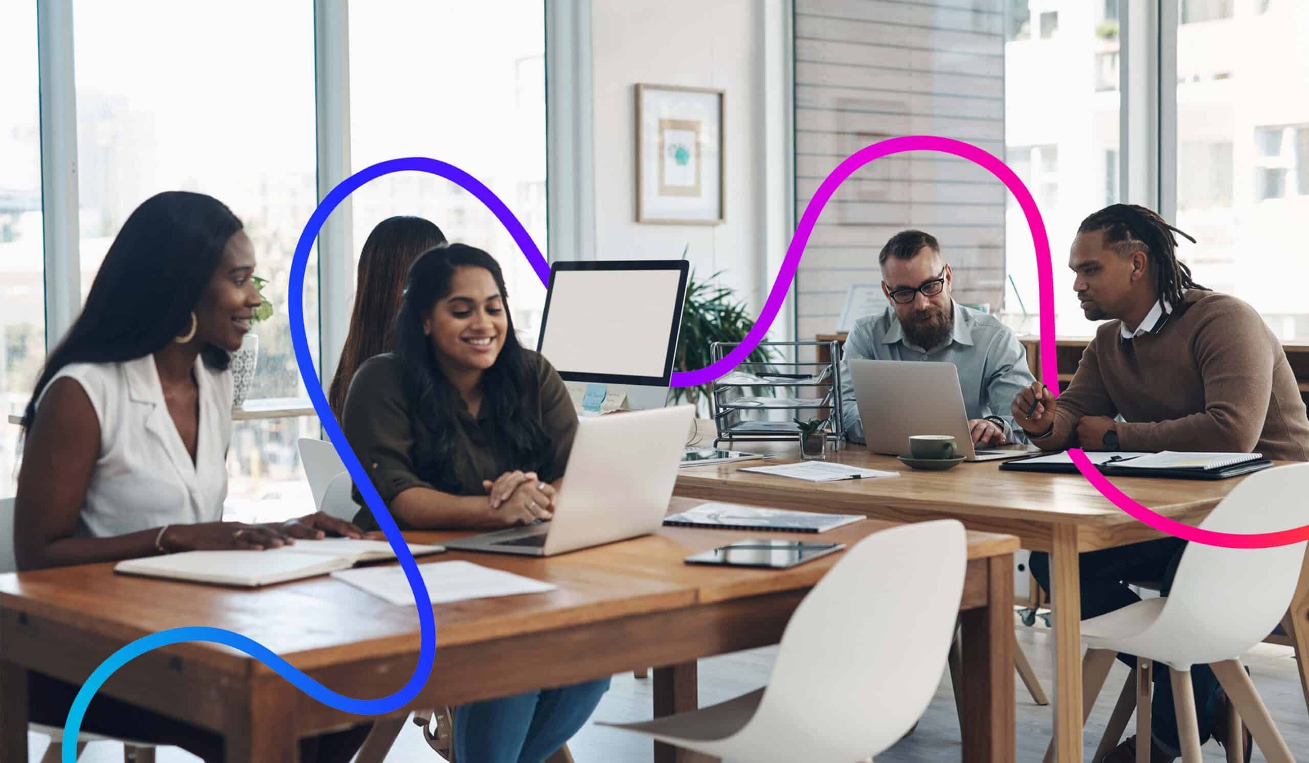 Chicago staffing services office with recruiters working