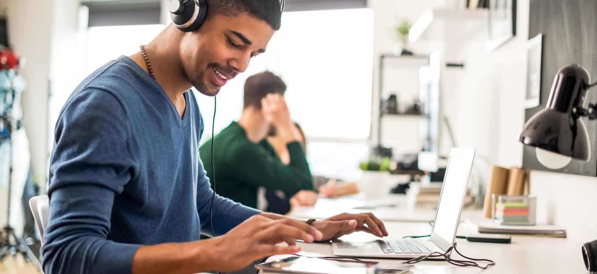 Creative professional looking at creative and production jobs